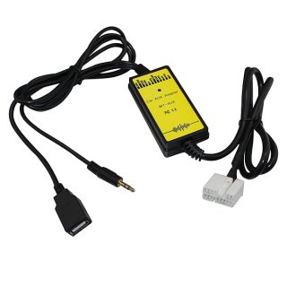 USB Aux Interface Adapter & Charge Cable for Honda Accord, CRV, Pilot, Odyssey, Civic & More (2002-2011)