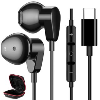 HiFi USB C Headphones with Mic for iPhone 16, Samsung S24 Ultra & Google Pixel 9 Pro - Premium Sound & Compatibility