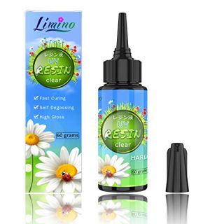 UV Resin for DIY Jewelry & Crafts - Crystal Clear Epoxy, Sunlight Activated, 60g for Molds & Coating
