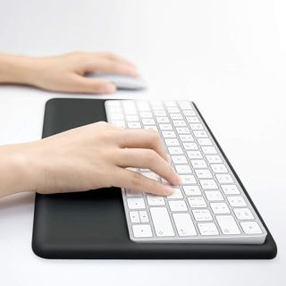 VAYDEER Magic Keyboard Wrist Rest Ergonomic Keyboard Stand Compatible with Wireless Magic Keyboard 2 (MLA22L/A) (Black Silicone)