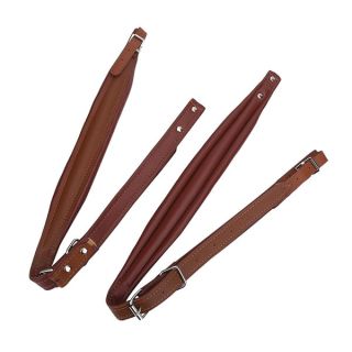 VGEBY1 Adjustable Leather Accordion Straps for 16-120 Bass - Comfortable Shoulder Belt Set (Coffee, 44x7x4cm)