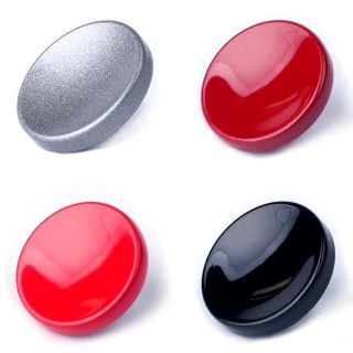 VKO Metal Soft Shutter Release Button,Delicate Camera Shutter Button Black Red Dark-red Gray 11mm Concave Surface(4 Pack)