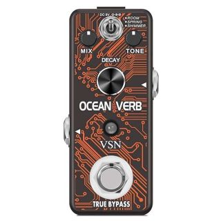 VSN Guitar Reverb Effect Pedal Digital Pedals Reverb Ocean Verb Effects Pedal Room/Spring/Shimmer 3 Modes for Electric Guitar Bass True Bypass …