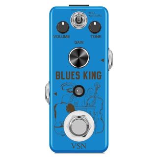VSN Overdrive Guitar Pedal: Classic Blues Driver with True Bypass & 2 Modes for Warm/Hot Sound