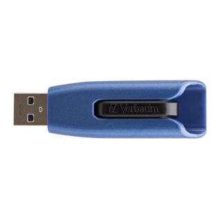 Verbatim 128GB USB 3.0 Flash Drive - Cap-Less, PC/Mac Compatible, Fast Storage in Blue