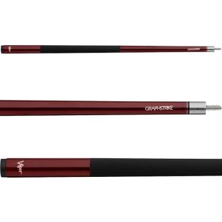 Viper Graphstrike 58" 2-Piece Fiberglass Graphite Composite Billiard/Pool Cue, Maroon