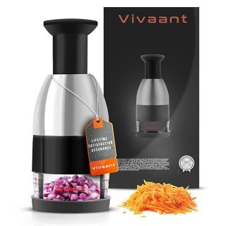 Vivaant Slap Chop Manual Hand Chopper - Versatile Food Dicer, Vegetable slicer and Onion Chopper, Handy Nut Chopper, Garlic Mincer and Onion cutter, Tomato - Efficient and Quick Kitchen Aid