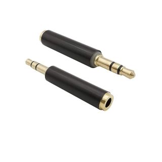 VizGiz 2 Pack TRRS to TRS Adapter 3.5mm Plug for Earphones, Microphones & Cameras - 4 Pole to 3 Pole Converter