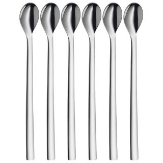 WMF Nuova 1291406046 Long Cocktail Spoon Set 6 Pieces, Stainlesssteel