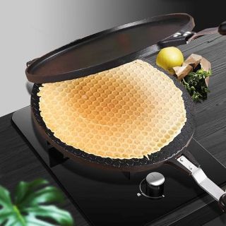 Waffle Maker Baking Pan Aluminum Alloy Gas Non-Stick Cake Griddle Egg Roll for Kitchen Cake Baking Tool