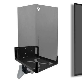 Wall Mount for Xbox Series X: Space-Saving Console & Accessory Shelf Kit with Easy Access Power Button