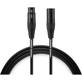 Warm Audio Pro Series 50ft XLR Female to Male Microphone Cable - Black/Silver (Pro-XLR-50) for Superior Sound Quality