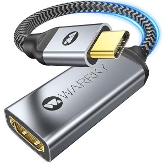 Warrky USB C to HDMI Adapter 4K - Compatible with iPad Pro, MacBook, Samsung Galaxy & More