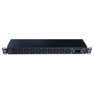 WatchfulEyE WTH-CS PDU-C13-E: Heavy Duty 1U Rack Mount PDU with 10 C13 Outlets, C20 Inlet, 20A 120/240V