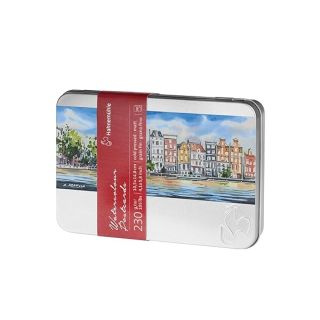 Premium Watercolor Postcard 230gsm - Fine Texture Metal Case, 10.5x14.8cm, 30 Sheets
