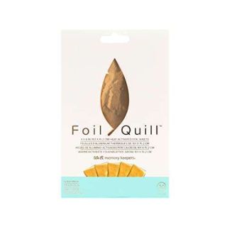 We R Memory Keepers 0633356606673 Foil Quill-4 x 6 inch Sheet-Gold Finch (30 Pieces), ys/m, Goldfinch