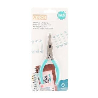 We R Memory Keepers Cinch Needle Nose Wire Cutters, Precision Metal Wire Cutting & Bending Tool with No-Slip Grip, Wire Cutters for Book Binding, Blue