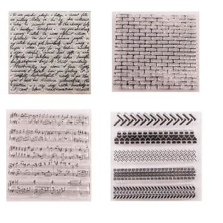 Joyful Home 4pcs Clear Rubber Stamps for Card Making & Scrapbooking - Perfect Crafting Set!