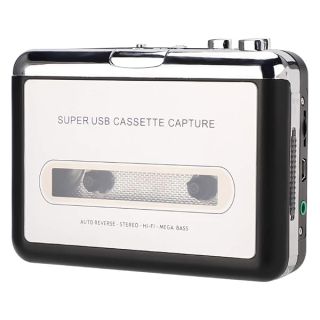 Wendry Cassette Player USB Cassette to MP3 Converter, Portable USB Tape to MP3 Capture Converter Stereo Audio Music Player Cassette Player