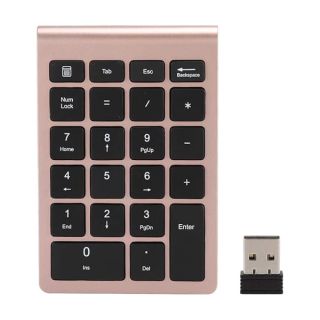 Wendry Numeric Keypad,22 Keys Numeric Keypad,USB Keyboard,Plug and Play,Support for Android/Windows/OS Systems(Rose Gold)