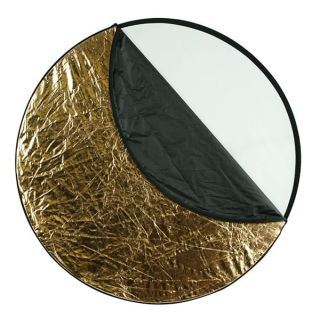 Westcott Collapsible 5-in-1 Reflector with Gold Surface (50") for Photography and Video. Includes Carry Case