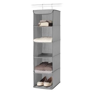 Whitmor 5 Section Closet Organizer - Hanging Shelves with Sturdy Metal Frame