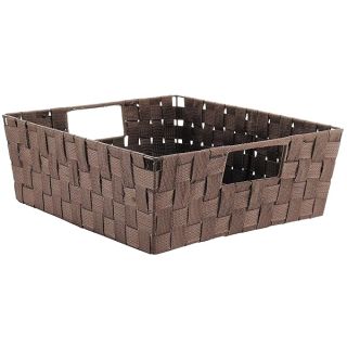 Whitmor Woven Strap Shelf Storage Tote Basket - Java 13 by 15 by 5"