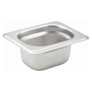 Winco 1/18 Size Pan, 2-Inch, Stainless Steel