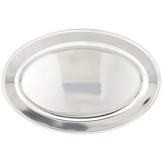 Winco Stainless Steel, 18 OPL-18 Oval Platter, 11.5-Inch