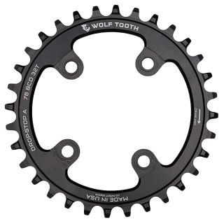 Wolf Tooth 76 BCD Mountain Bike Chainrings for SRAM XX1 and Specialized Stout (32 Tooth, Drop-Stop A, MTB)