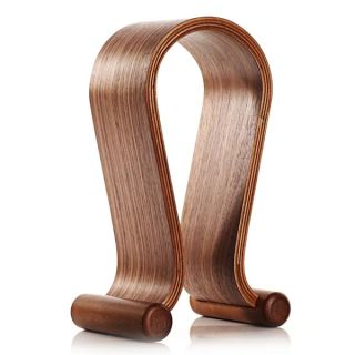 Wooden Headphone Sound Stand Headset Rack Display Hanger,dark Chestnut