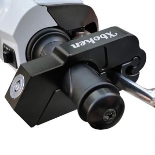 Xboken Motorcycle Lock: Secure Your Bike, Scooter, or ATV in 5 Seconds - Alloy CNC Grip/Throttle/Brake Lock with 2 Keys (Black)