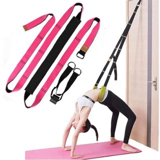 Back bend Assist Trainer - Improve Back and Waist Flexibility, Door Flexibility Stretching Strap, Home equipment for Ballet, Dance, Yoga, Gymnastics, Cheerleading, Splits (rose)