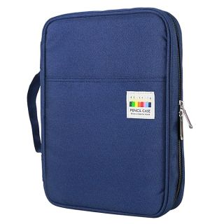 YOUSHARES 166 Slots Colored Pencil Case & 110 Slots Gel Pen Organizer - Multi-Layer Holder for Artists & Adults (Blue)