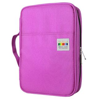 YOUSHARES 166 Slots Colored Pencil Case & 110 Slots Gel Pen Organizer - Multi-Layer Holder for Artists & Adults (Purple)