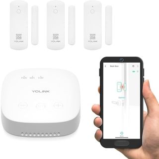 YoLink LoRa Smart Door Sensor Kit: 3 Sensors, 1/4 Mile Range, Alexa & IFTTT Compatible, 5-Year Battery Life