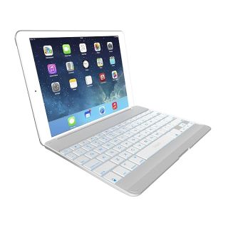 ZAGG ZKFHCWHLIT105W ZAGGkeys Cover and Backlit Keyboard for Apple iPad Air, Silver