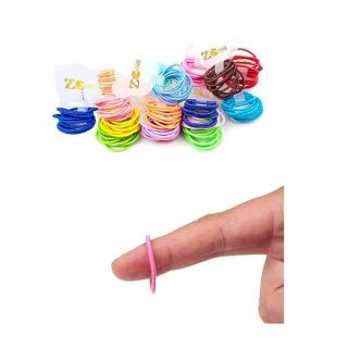 ZCOINS Baby Hair Ties for Thin Hair - 100 Multicolor Ponytail Holders for Newborns & Toddlers