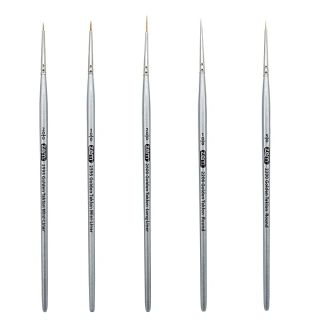 ZEM Brush Golden Taklon Mini Detail Brush Set Liner 20/0, Mini Liners 20/0, 10/0, Details 10/0, 5/0