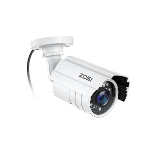 ZOSI 1080P 2.0MP HD 1920TVL Hybrid 4-in-1 TVI/CVI/AHD/960H CVBS CCTV Security Camera Indoor Outdoor, 80ft Night Vision,Aluminum Metal Cam, For 960H,720P,1080P,5MP,4K analog Surveillance DVR (White)