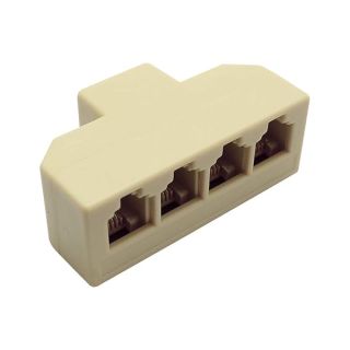 ZRM&E Telephone Junction Box 6P4C Telephone Distributor 4 Way Telephone Splitter 1 Female to 3 Female