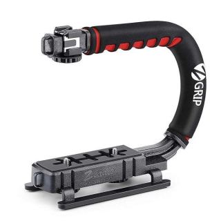 Zeadio Handheld Stabilizer Grip with Cold-Shoe Mount for DSLR & Camcorders - Ultimate Video Action Stabilization