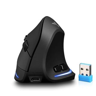 Zeerkeer Vertical Gaming Mouse Vertical Ergonomic Mouse with Adjustable DPI for Gamer/PC/Laptop/Desktop (Wireless)