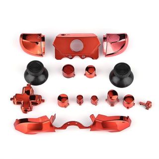 Zerone Full Button Set for Xbox One, Thumbsticks ABXY Buttons Dpad Triggers Full Buttons Set Mod Kits for Xbox One Controller(Red)