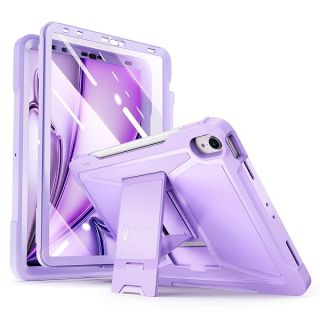 ZtotopCases for iPad Air 6th Generation 11 Inch Case M2 2024, iPad Air 5th/4th Gen 10.9 Inch 2022/2020, iPad Pro 11" 2018 1st, Built-in Screen Protector, Shockproof Cover+ Kickstand - Purple