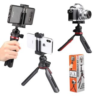 Ztylus Journalist MK II Mini Tripod Smartphone Stabilizer Rig, Hand Grip, Table Tripod, Rotatable Ball Head, Adjustable Leg, DSLR Mirrorless Camera, iPhone, Samsung Galaxy, Google Pixel