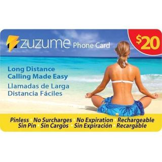 Zuzume Up to 344 Minutes Domestic and International Calling Card | PINless, No Expiration, No Hidden Surcharges Prepaid Phone Long Distance Calling Cards | 10 USD