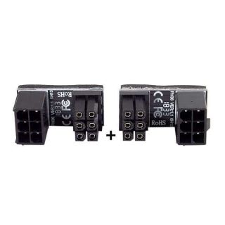 cablecc ATX 6Pin Female to 6pin Male 180 Degree Angled Power Adapter for Desktops Graphics Card