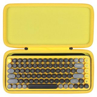 co2CREA Hard Case Replacement for Logitech POP Keys Mechanical Wireless Keyboard, Black Case + Inside Blast Yellow