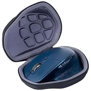 co2CREA Hard Travel Case Replacment for Logitech MX Master 2S / MX Master 3 Wireless Mouse (Black Case + Inside Grey)